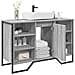 Mobile Lavabo Bagno Grigio Sonoma 91x35x60 Cm In Truciolato - Foto miniatura 1