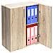 Mobile Madia con Doppia Anta 2 Ripiani Mobiletto Credenza Cucina Bagno Quercia - Foto miniatura 1