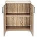Mobile Madia con Doppia Anta 2 Ripiani Mobiletto Credenza Cucina Bagno Quercia - Foto miniatura 2