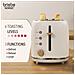 Ta1166wht Nordic Tostapane A Fessura Larga A 2 Fette, 6 Livelli Di Tostatura, Pinze 870w Bianco - Foto miniatura 3