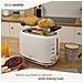Ta1166wht Nordic Tostapane A Fessura Larga A 2 Fette, 6 Livelli Di Tostatura, Pinze 870w Bianco - Foto miniatura 6