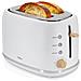 Ta1166wht Nordic Tostapane A Fessura Larga A 2 Fette, 6 Livelli Di Tostatura, Pinze 870w Bianco - Foto miniatura 1