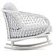 Glenda - Poltrona Dondolo Con Struttura In Allumino Bianco E Con Corda Grigio Mélange - Foto miniatura 2