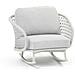 Glenda - Poltrona Dondolo Con Struttura In Allumino Bianco E Con Corda Grigio Mélange - Foto miniatura 1