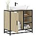 Mobile Lavabo Da Bagno Rovere Sonoma 65x33x60 Cm In Truciolato - Foto miniatura 1