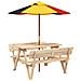 Tavolo da Picnic per 4 Bambini con Ombrellone Legno di Abete - Foto miniatura 1