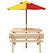 Tavolo da Picnic per 4 Bambini con Ombrellone Legno di Abete - Foto miniatura 3