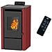 Stufa A Pellet Ad Aria Anita Da 7,6 Kw Bordeaux - Foto miniatura 1