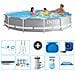 Piscina Fuori Terra - In Giro - 366x76 Cm - Grigio - Include Accessori Coordinati A1975 - Foto miniatura 1