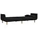 Divano Letto a 2 Posti con 2 Cuscini Nero in Tessuto - Foto miniatura 6