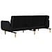 Divano Letto a 2 Posti con 2 Cuscini Nero in Tessuto - Foto miniatura 9