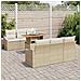 Set da Pranzo da Giardino 7 Pezzi con Cuscini Beige in Polirattan Acacia - Foto miniatura 3