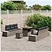 Set di divani da giardino  9 pezzi con cuscini in grigio rattan sintetico, Divano da giardino a 2 posti  con cuscini in grigio rattan sintetico, Set da pranzo da giardino  3 pezzi con cuscini in grigio rattan sintetico - Foto miniatura 3