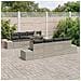Set di Divani da Giardino da 9 Pezzi con Cuscini Grigio Chiaro Polyrattan - Foto miniatura 3