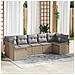 Set Divano da Giardino 7 Pezzi con Cuscini Beige Polirattan - Foto miniatura 2
