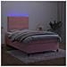 Letto a Molle con Materasso e LED Rosa 120x190 cm in Velluto - Foto miniatura 4