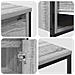 Set di mobili per il bagno con porta 2 pcs Grigio sonoma e Nero - Foto miniatura 7