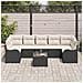 Set Divano da Giardino 8 pcs Nero e Crema 55 x 55 x 37 cm - Foto miniatura 3
