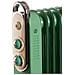 Linea Vintage 8251 Radiatore a olio Vintage, 9 elementi riscaldanti, 2000W, 3 livelli di potenza, Maniglia e ruote per facile trasporto, Verde - Foto miniatura 3