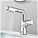 Rubinetto per lavabo da bagno, Blackswan, tipo M349, modello cromato sollevabile, con due modalità, misura 24 cm - Foto miniatura 1