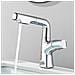 Rubinetto per lavabo da bagno, Blackswan, tipo M349, modello cromato sollevabile, con due modalità, misura 24 cm - Foto miniatura 2