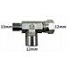Manometro Lineare Con Tridente 1/4"" - Acciaio Inox, Precisione 2,5 | 0-40 Mpa, Scala Mpa /psi | Uso Universale In Idraulica E Automotive - Foto miniatura 2