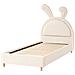 Letto Per Bambini Coniglio Velluto Lallias 90 X 200 Cm Beige - Foto miniatura 3