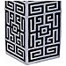 Vaso Polirresina Nero 12x12x38h Cm - Foto miniatura 6