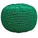 Puf In Cotone Intrecciato Verde 38x38x30h - Foto miniatura 1