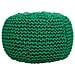 Puf In Cotone Intrecciato Verde 38x38x30h - Foto miniatura 2