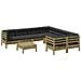 Set Divani da Giardino 9pz con Cuscini Legno Impregnato di Pino - Foto miniatura 1