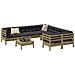 Set Divani da Giardino 9pz con Cuscini Legno Impregnato di Pino - Foto miniatura 2