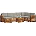 Set divani con cuscino 9 pcs Grigio Naturale e Chiaro - Foto miniatura 3