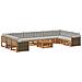 Set divani con cuscino 11 pcs Legno di Acacia Massello - Foto miniatura 1