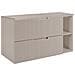 Mobile da bagno, Beige e marrone, 80 cm, 2 cassetti con chiusura ammortizzata, Frontali scanalati - Foto miniatura 1