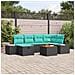 Set Divano da Giardino 7 pz Nero Poly Rattan - Foto miniatura 4