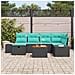 Set Divano da Giardino 7 pz Nero Poly Rattan - Foto miniatura 10