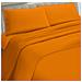 Set Completo Lenzuola 100% Microfibra - Matrimoniale Maxi, Lenzuolo Sopra 260 X 290 Cm, Lenzuolo Sotto 180 X 200 X 25 Cm, 2 Federe 52 X 82 Cm - Arancio Chiaro - Foto miniatura 1