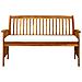 Panchina da Giardino con Cuscino 147cm Legno Massello di Acacia - Foto miniatura 5