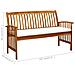 Panchina da Giardino con Cuscino 147cm Legno Massello di Acacia - Foto miniatura 7