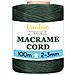 100m Macrame Corda Verde Scuro | Filo Cotone Uncinetto | 2-3 Mm (+-0.5mm) | 15 Strati | Grande Spago Da Cucina Rotolo Spessi Naturali Forte | Decorazione Casa Artigianato Artistico Foto - Foto miniatura 1