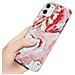 Custodia Compatibile Con Apple Iphone 11 In Marmo Rosa Bianco No. 20 - Coperchio Protettivo In Silicone Tpu Con Motivo A Mosaico - Foto miniatura 5