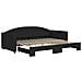 Divano Letto Con Letto Estraibile Nero 90x200 Cm In Tessuto - Foto miniatura 2