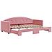 Divano Letto Con Letto Estraibile Rosa 80x200 Cm In Velluto - Foto miniatura 2