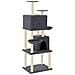 Albero Per Gatti Con Tiragraffi In Sisal Grigio Scuro 180 Cm - Foto miniatura 1