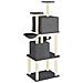 Albero Per Gatti Con Tiragraffi In Sisal Grigio Scuro 180 Cm - Foto miniatura 4