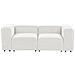 Divano Modulare 2 Posti Falsterbo Velluto A Coste Bianco Sporco - Foto miniatura 5
