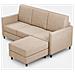 Divano Karay 3 Posti (tre Sedute Da 60cm) + Pouf Misure Esterne L. 198 P. 155 Colore Beige - Foto miniatura 1