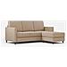 Divano Karay 3 Posti (tre Sedute Da 60cm) + Pouf Misure Esterne L. 198 P. 155 Colore Beige - Foto miniatura 4
