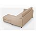 Divano Karay 3 Posti (tre Sedute Da 60cm) + Pouf Misure Esterne L. 198 P. 155 Colore Beige - Foto miniatura 5